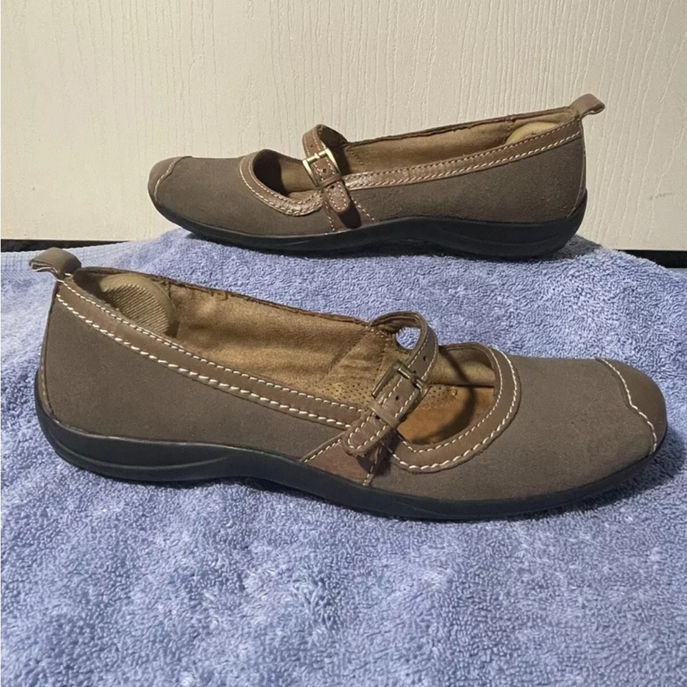 NaturalSoul by Naturalizer Women’s Gray Brown Friendship 73277 Flats Size 7 M